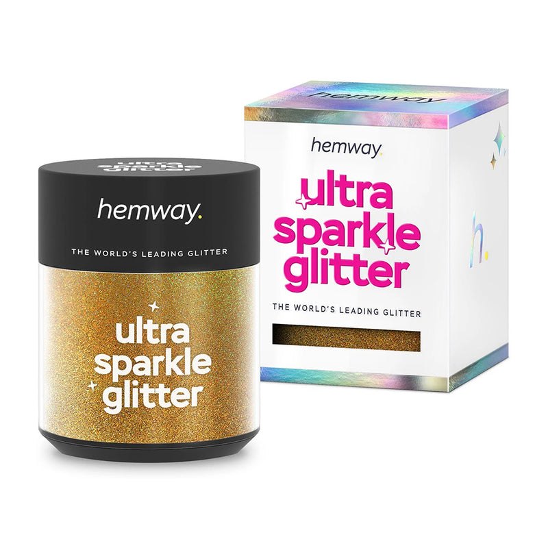 英國妝品級 Hemway 極細 0.2mm 超閃多用途閃粉 (全息效果金色) Ultra Sparkle Glitter