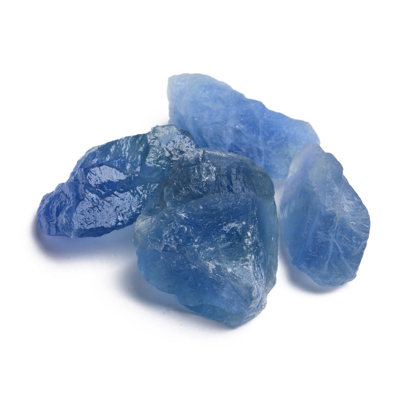 天然藍螢石水晶原石 精油擴香石 3~5cm Blue Fluorite