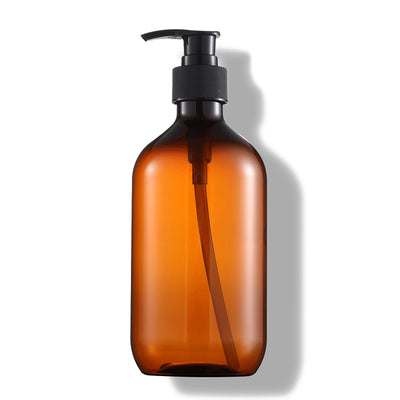 棕色避光按壓瓶 泵頭 PET 乳液瓶 洗髮水瓶 沐浴露瓶 分裝瓶 300ml