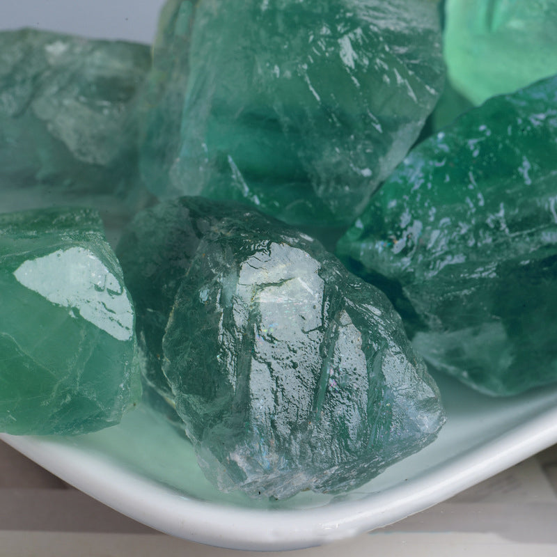 天然綠螢石水晶原石 精油擴香石 3~5cm Green Fluorite