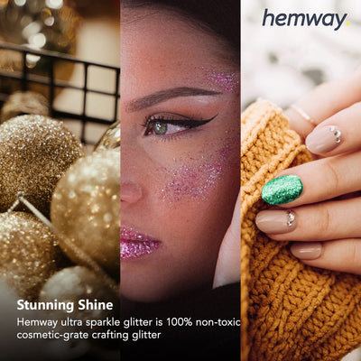 英國妝品級 Hemway 極細 0.2mm 超閃多用途閃粉 (全息效果銀色) Ultra Sparkle Glitter
