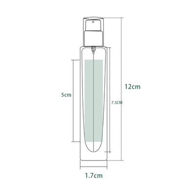 透明方形玻璃香水噴霧瓶 迷你分裝瓶 化妝水 氣壓式噴樽 10ml