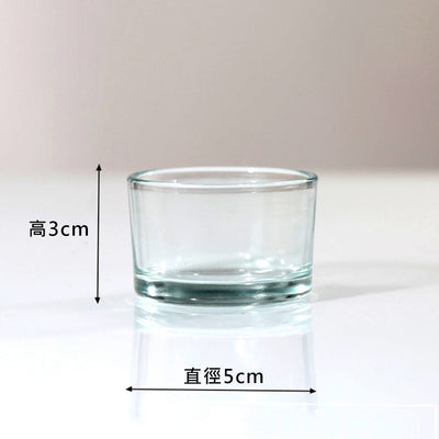 香薰小蠟燭茶蠟小圓玻璃杯 45ml 全透明